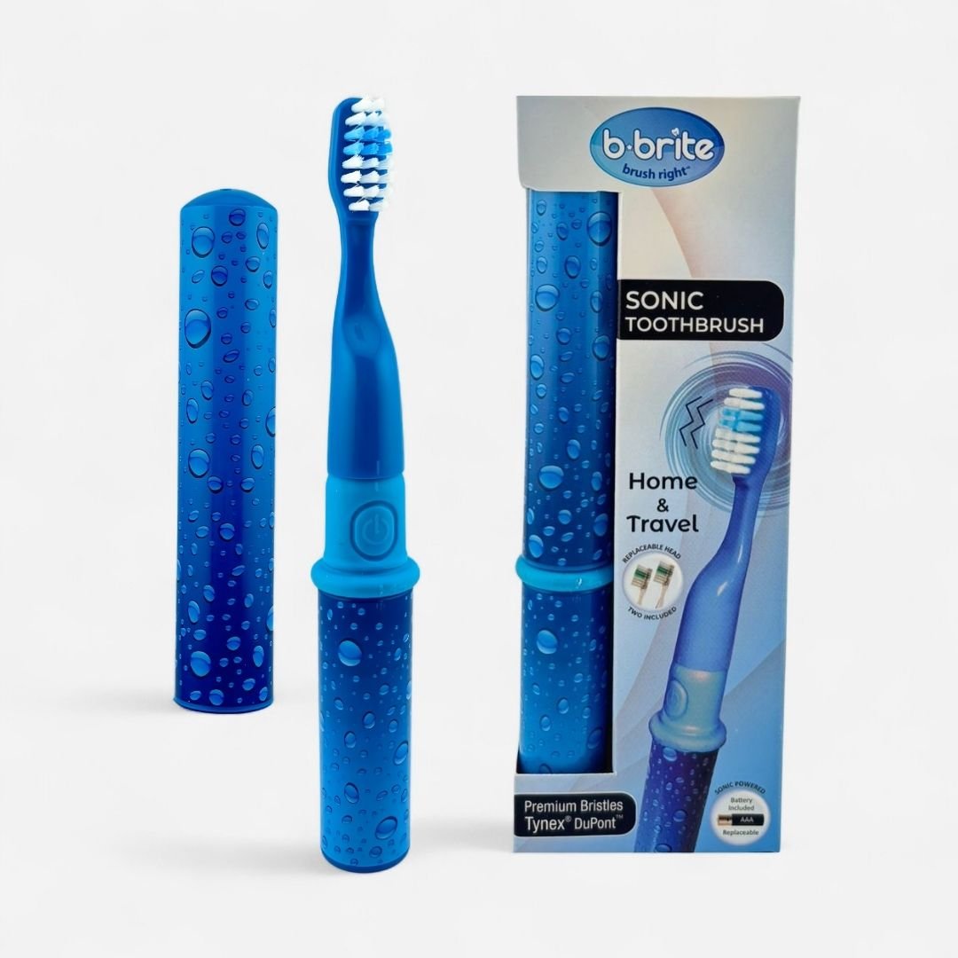 Travel Electric Toothbrush Blue Bubbles - B - Brite