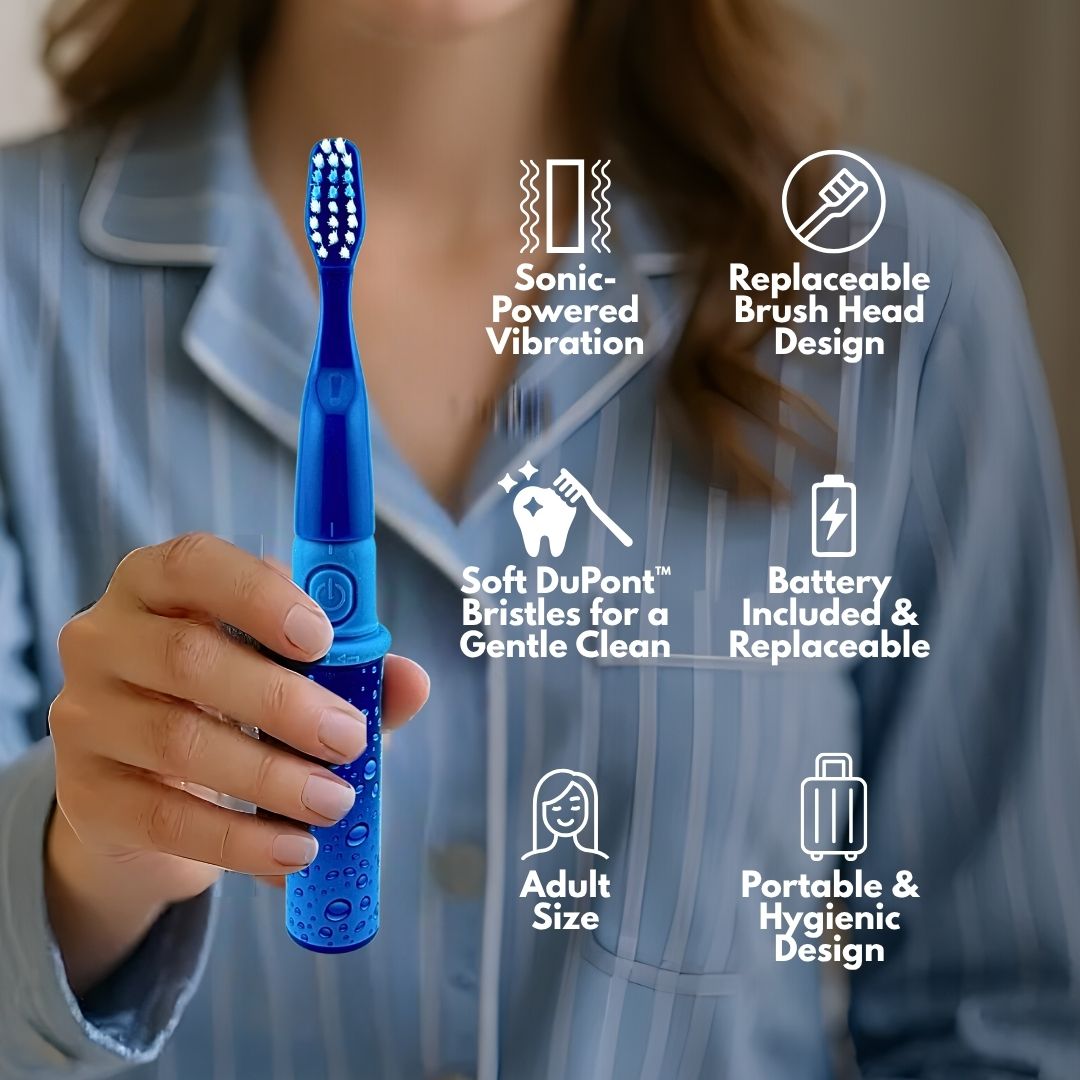 Travel Electric Toothbrush Blue Bubbles - B - Brite