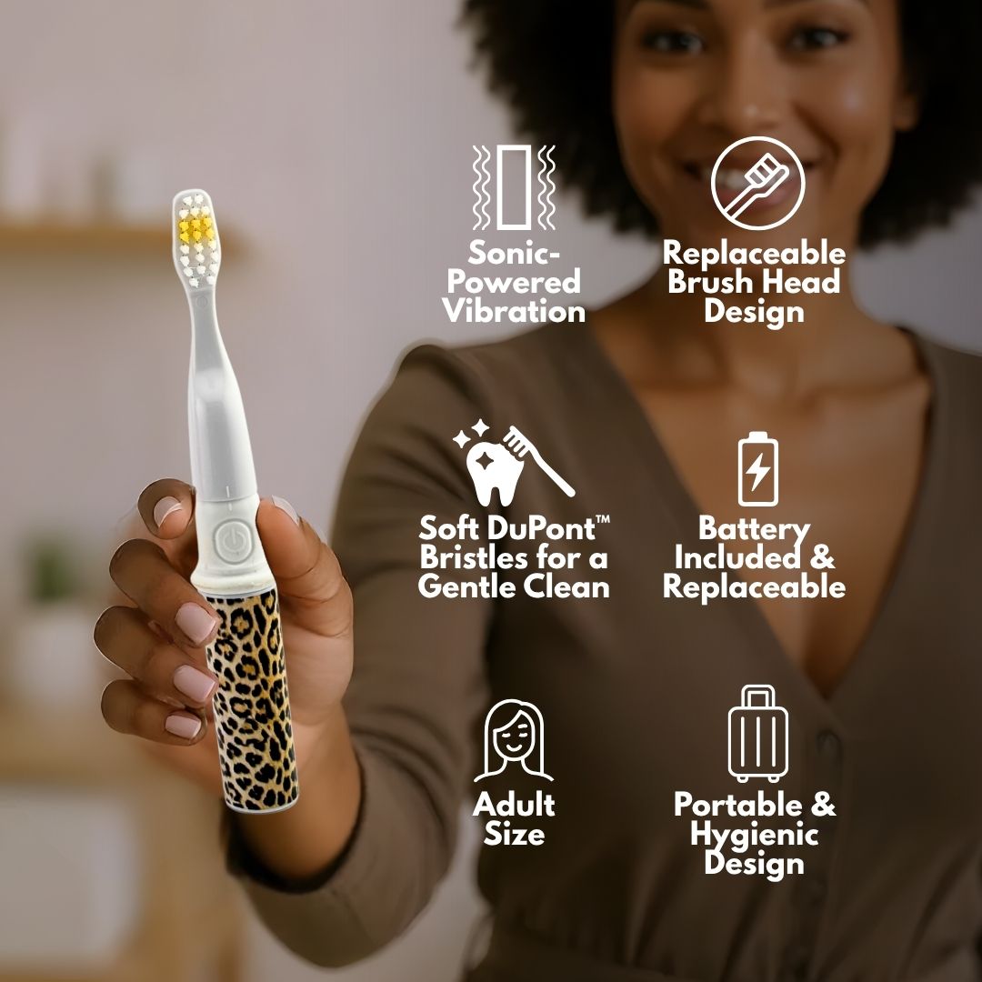 Travel Electric Toothbrush Leopard Luxe - B - Brite