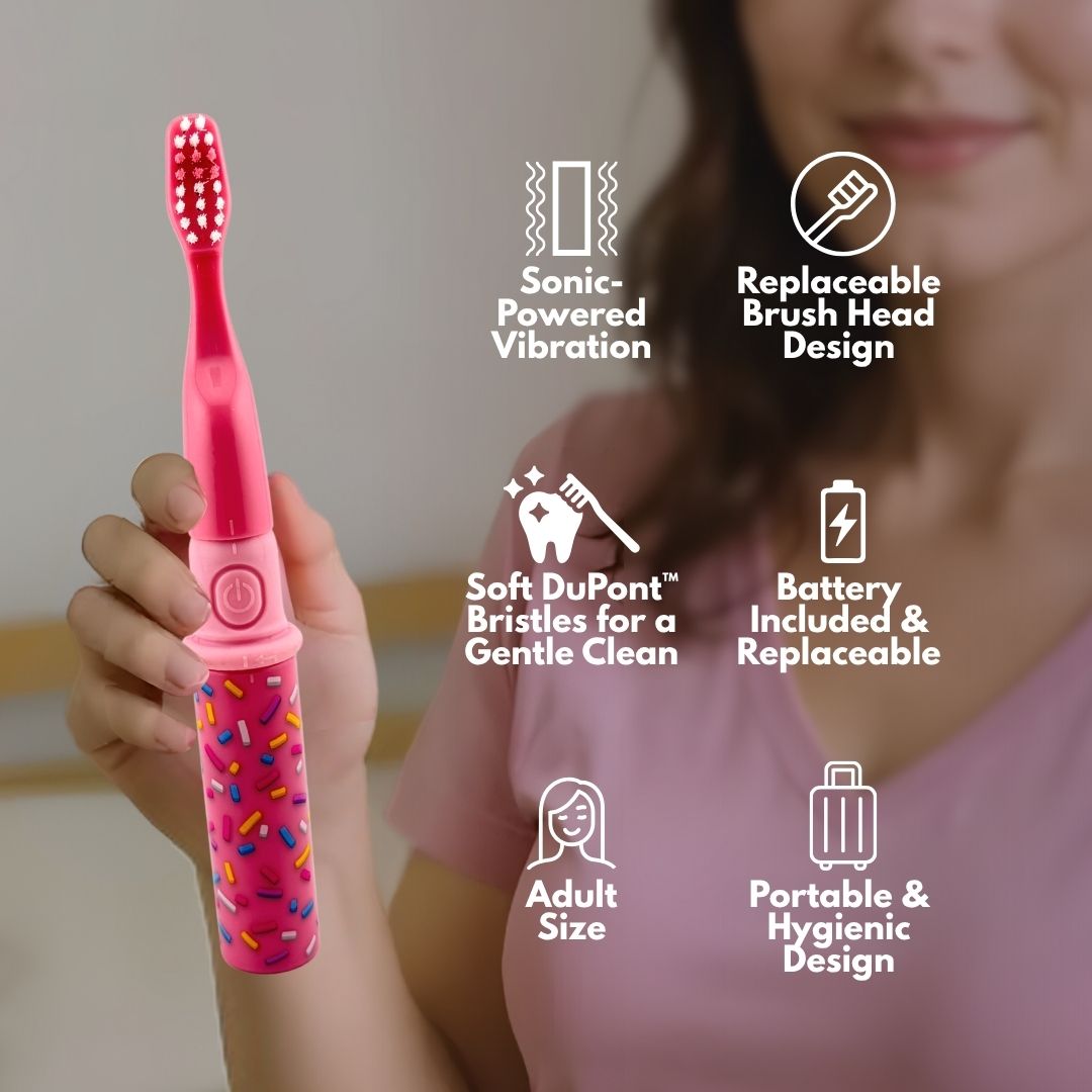 Travel Electric Toothbrush Pink Sprinkles - B - Brite