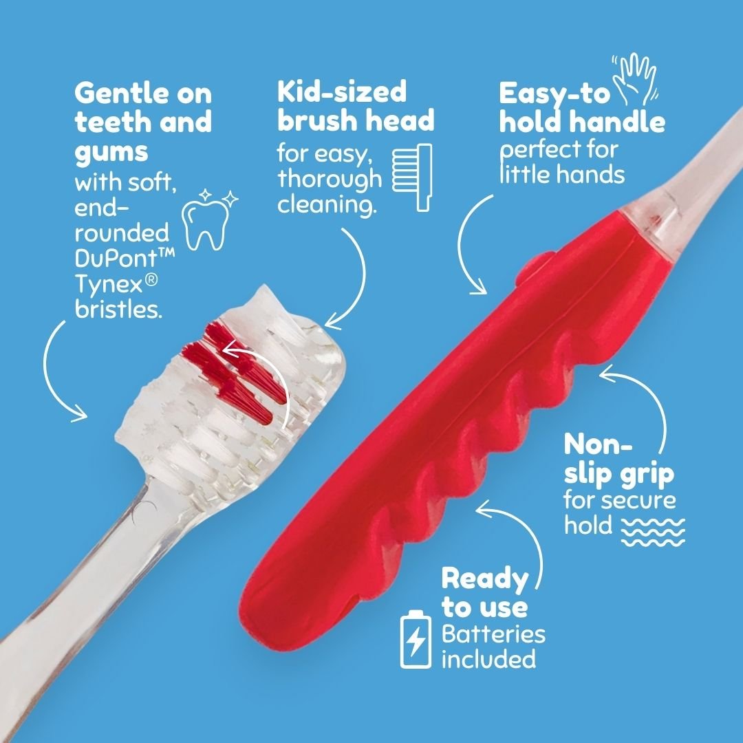Flashing Kids’ Timer Toothbrush Red Dinosaur - B-Brite