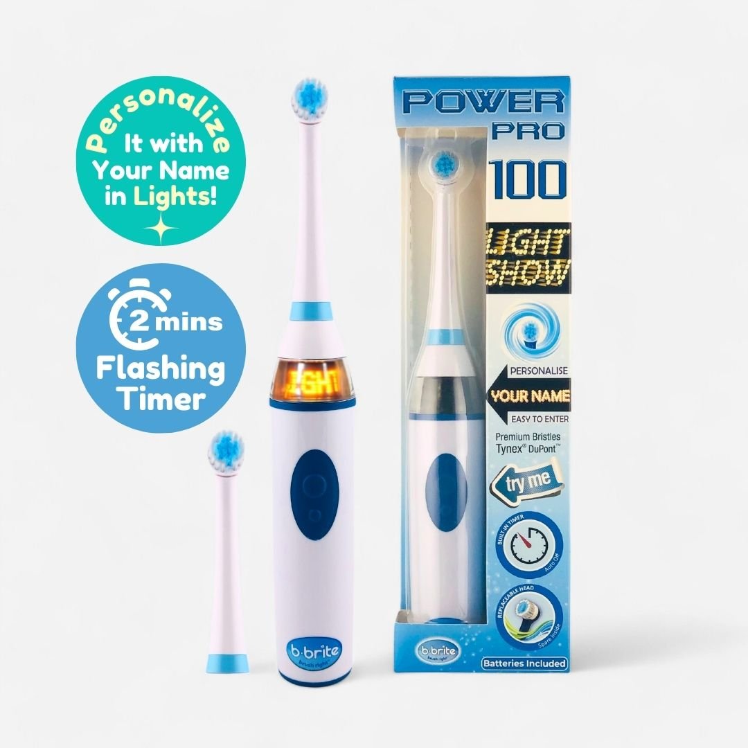 Light Show Kids’ Electric Toothbrush White - B - Brite