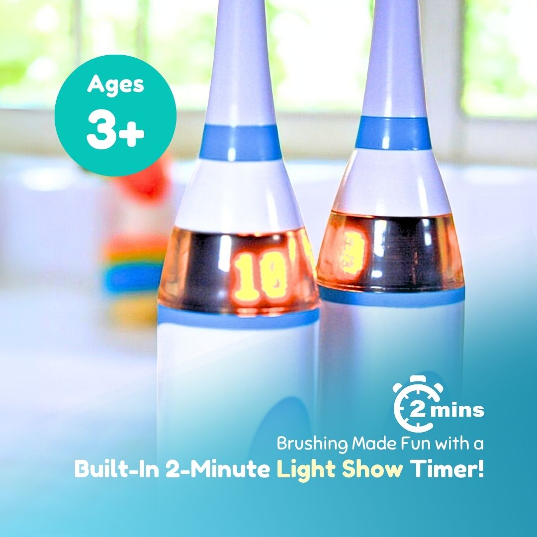 Light Show Kids’ Electric Toothbrush White - B - Brite