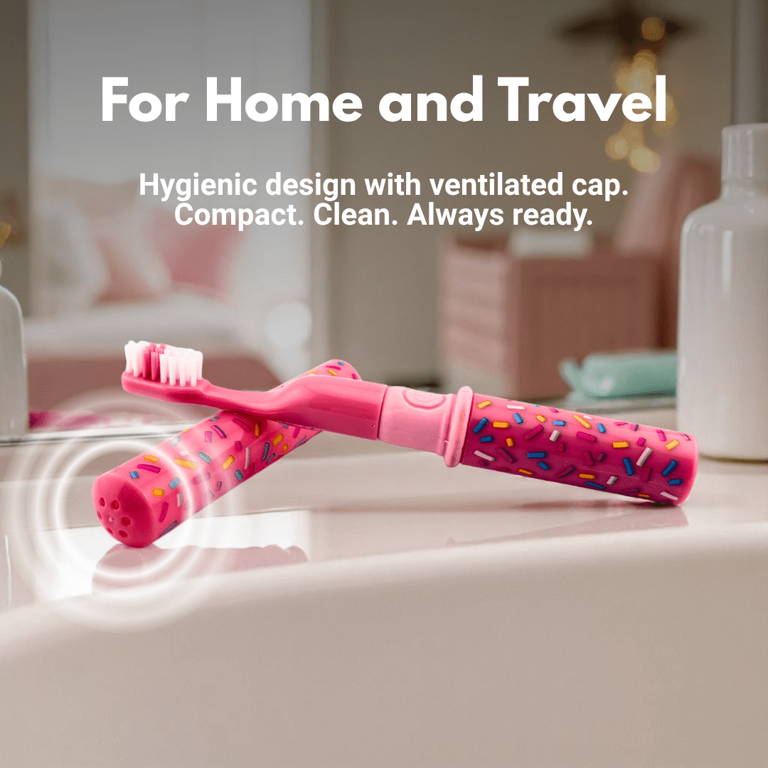 Travel Electric Toothbrush Pink Sprinkle - B - Brite