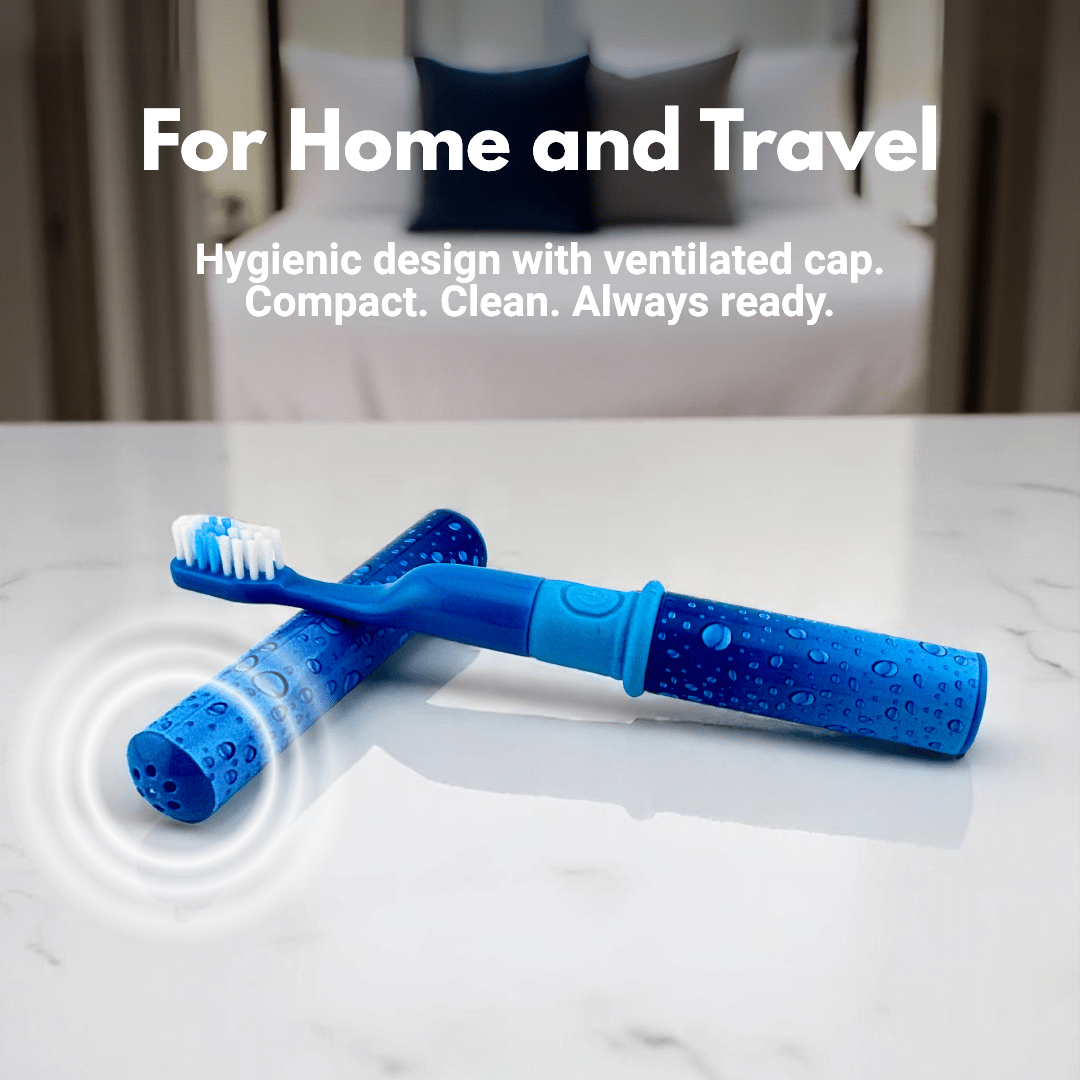 Travel Electric Toothbrush Blue Splash - B - Brite