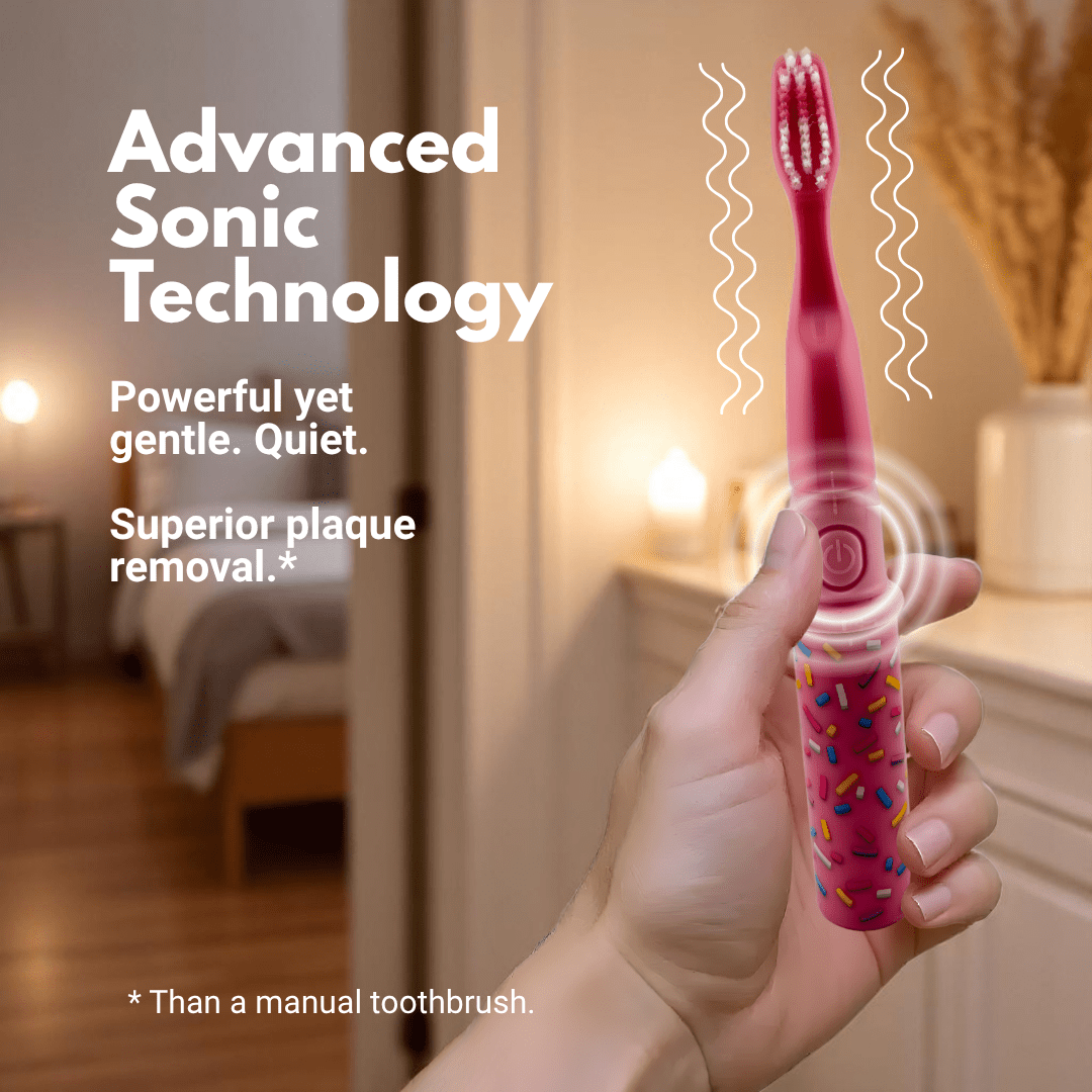Travel Electric Toothbrush Pink Sprinkle - B - Brite