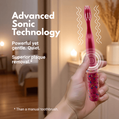 Travel Electric Toothbrush Pink Sprinkle - B - Brite